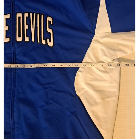 Majestic Duke University Blue Devils Large 90s Puffer Bomber Jacket Vtg Laettner - Picture 10 of 11